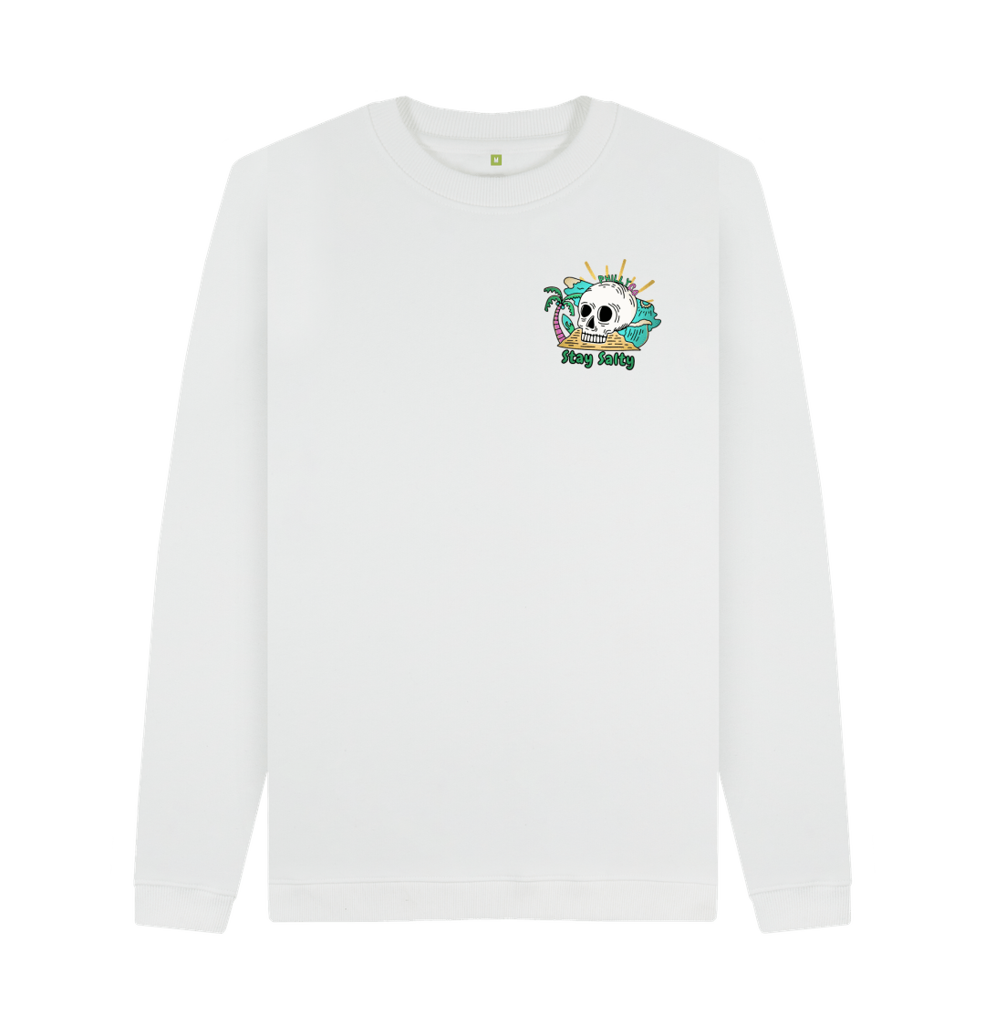 White Stay Salty Men's Sweatshirt