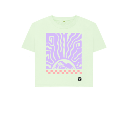 Pastel Green Roots Boxy T-Shirt