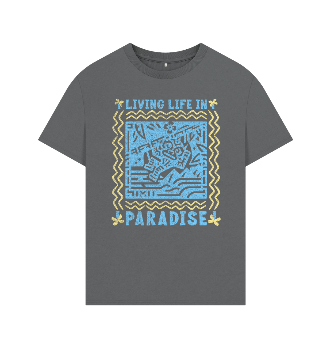 Slate Grey Life In Paradise T-Shirt