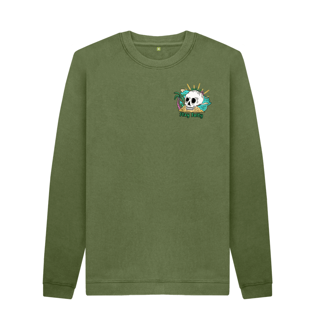 Khaki Stay Salty Men's Sweatshirt